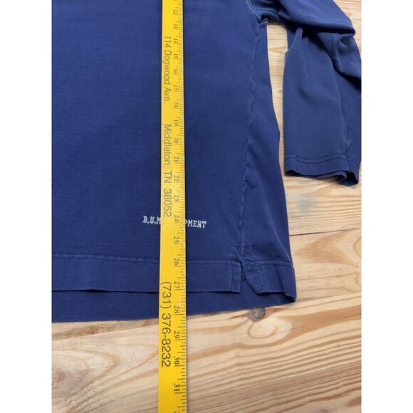 Vintage BUM Equipment Sweatshirt Men’s Navy Blue Pullover Gray Band Crewneck XXL - Picture 5 of 7